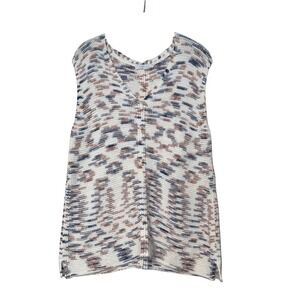 Pure Jill‎ Multicolor Space Dye Sweater Vest Womens Large Tall L T